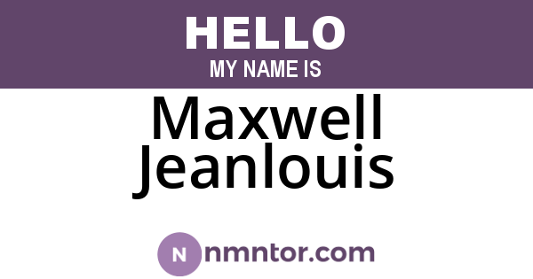 Maxwell Jeanlouis