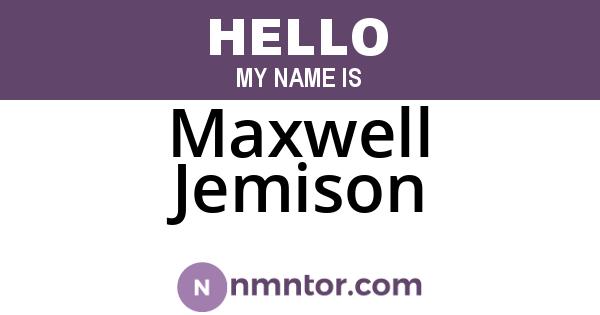 Maxwell Jemison