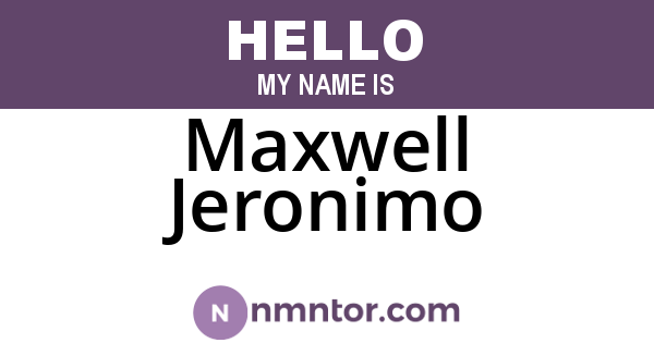 Maxwell Jeronimo
