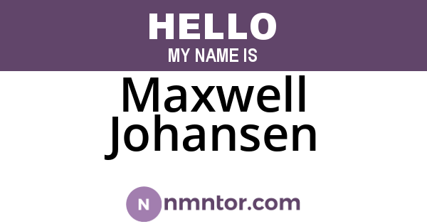 Maxwell Johansen