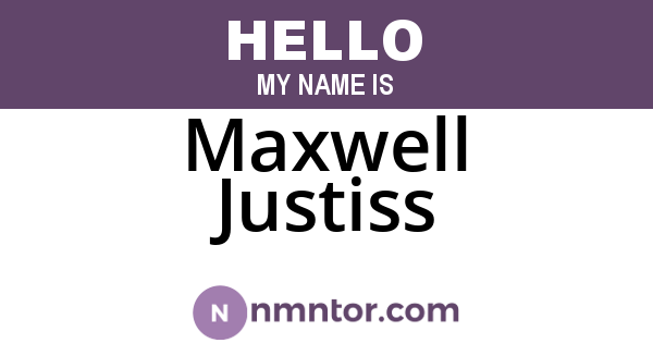 Maxwell Justiss
