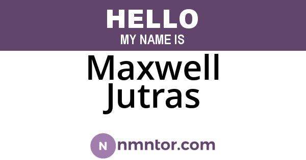 Maxwell Jutras