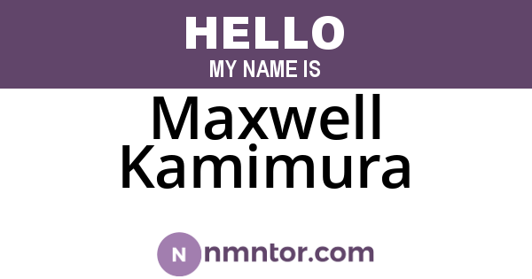 Maxwell Kamimura