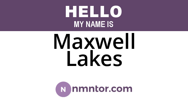 Maxwell Lakes