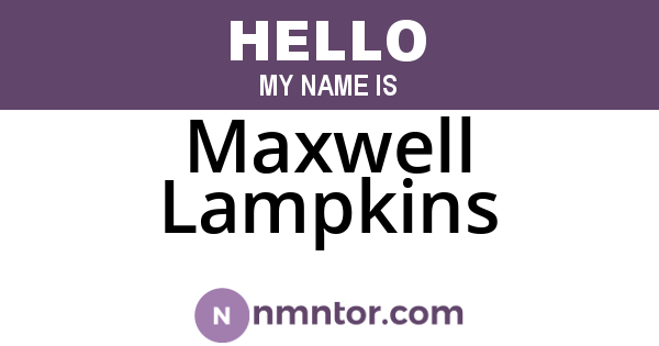 Maxwell Lampkins