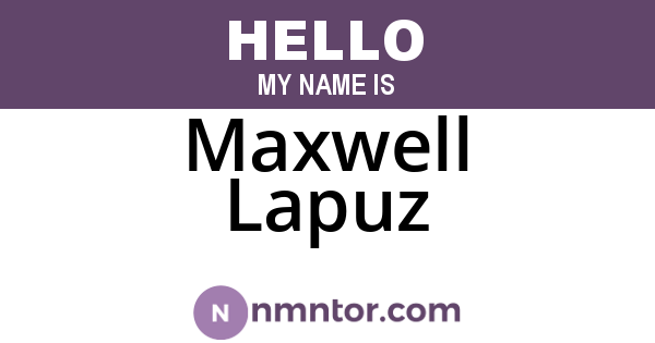 Maxwell Lapuz