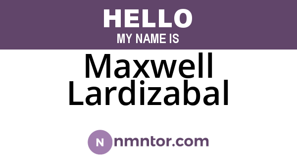 Maxwell Lardizabal