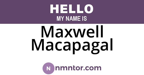 Maxwell Macapagal