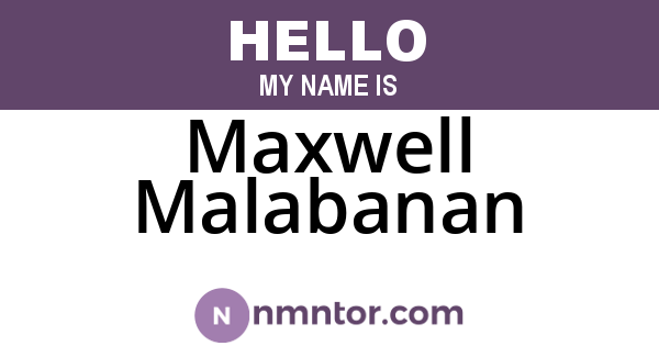 Maxwell Malabanan