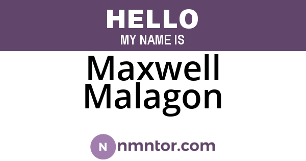 Maxwell Malagon