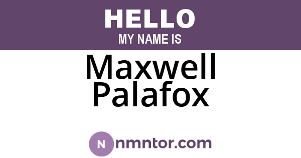 Maxwell Palafox