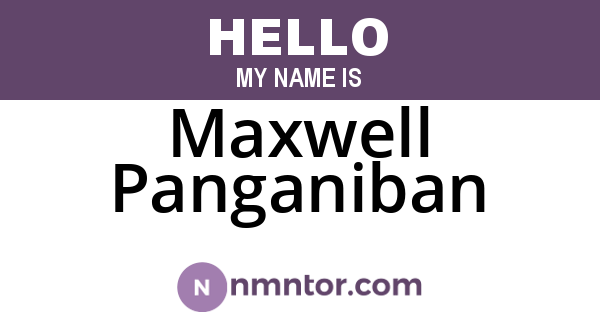 Maxwell Panganiban