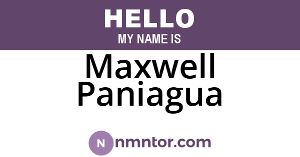 Maxwell Paniagua