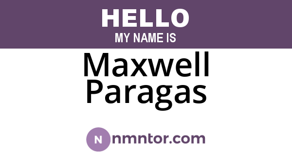 Maxwell Paragas
