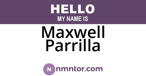 Maxwell Parrilla