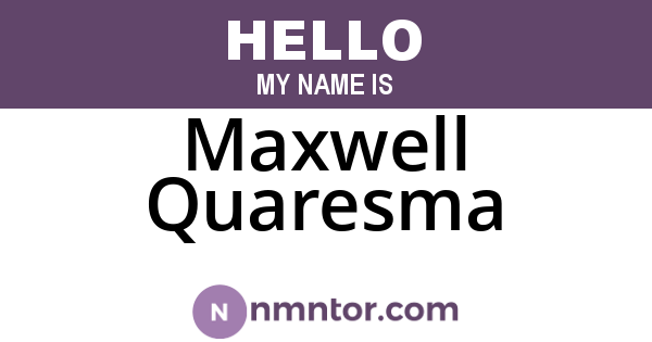 Maxwell Quaresma