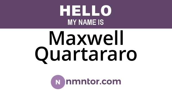 Maxwell Quartararo