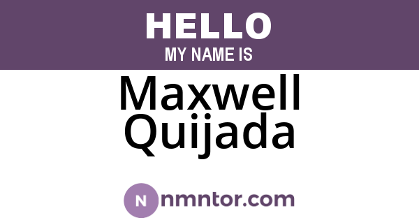 Maxwell Quijada