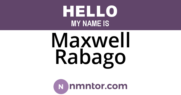 Maxwell Rabago