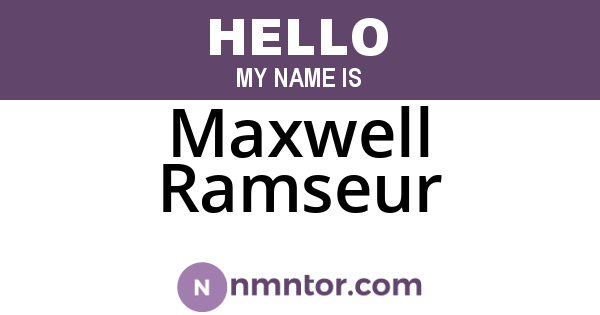 Maxwell Ramseur