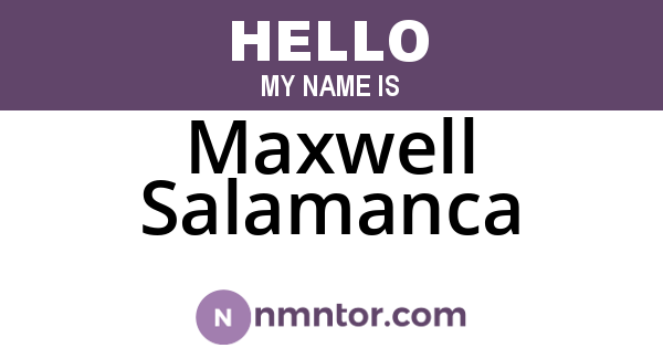 Maxwell Salamanca