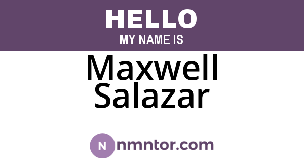 Maxwell Salazar