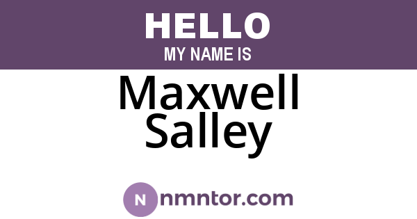 Maxwell Salley