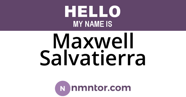 Maxwell Salvatierra