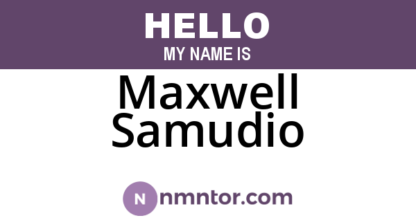 Maxwell Samudio