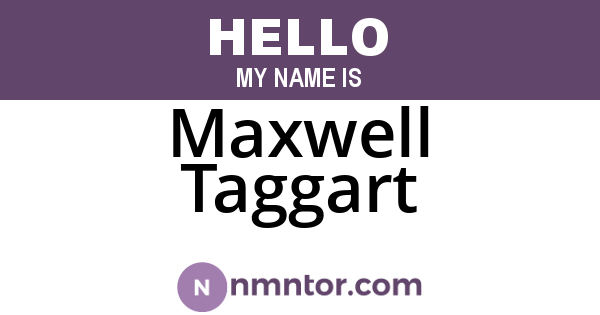 Maxwell Taggart