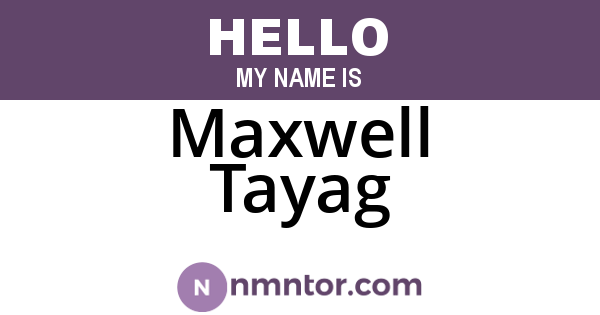Maxwell Tayag
