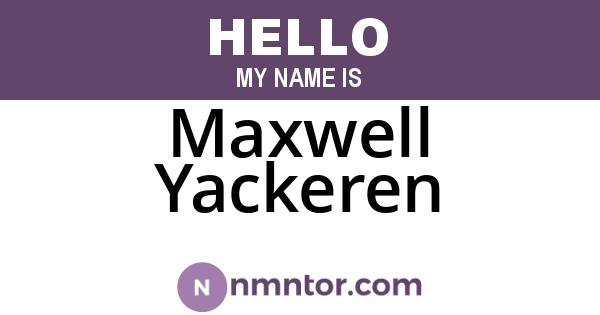 Maxwell Yackeren