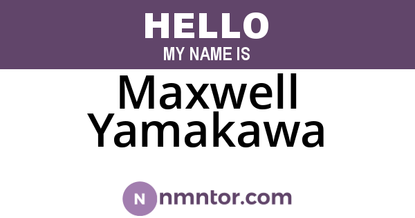 Maxwell Yamakawa