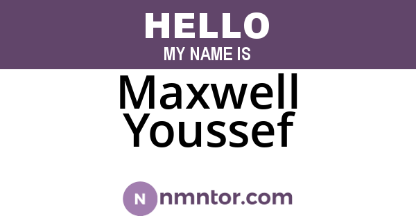 Maxwell Youssef
