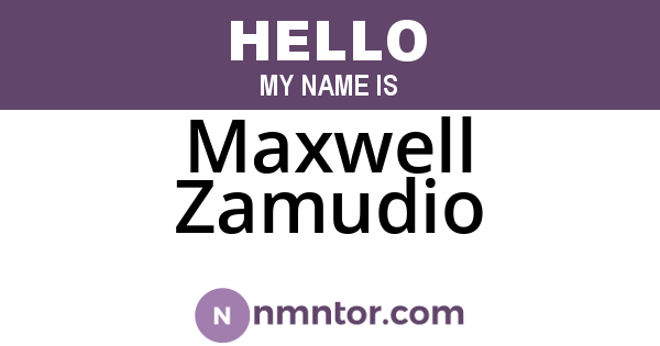 Maxwell Zamudio