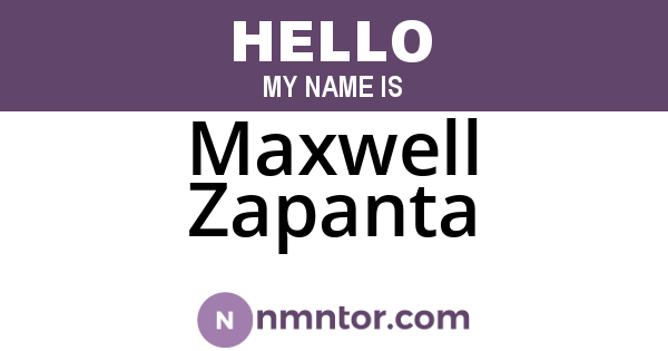 Maxwell Zapanta