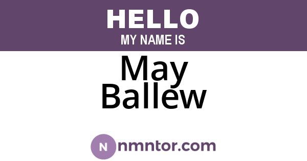 May Ballew
