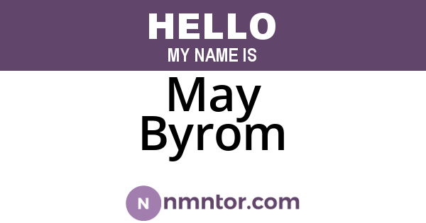 May Byrom