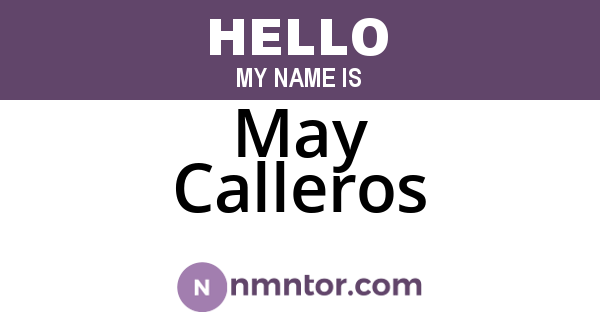 May Calleros