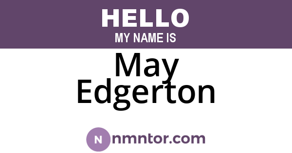 May Edgerton