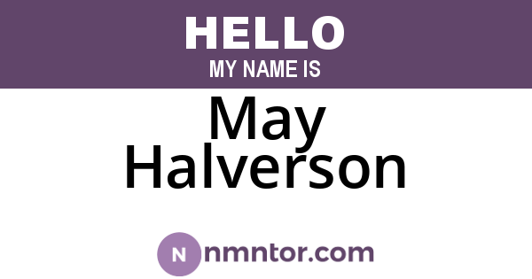 May Halverson