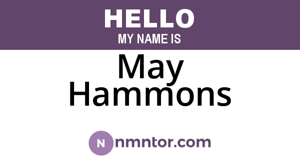 May Hammons