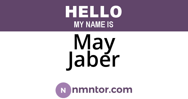 May Jaber