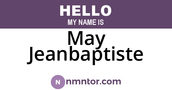 May Jeanbaptiste