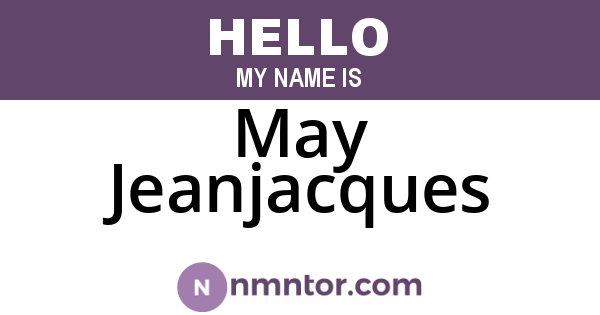 May Jeanjacques