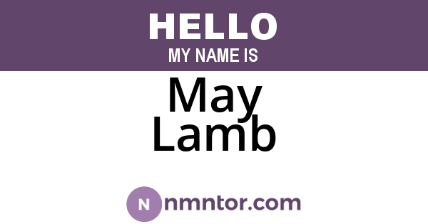 May Lamb