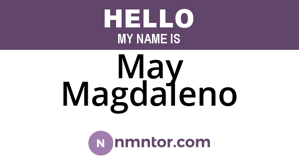 May Magdaleno