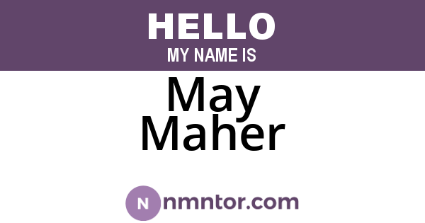 May Maher