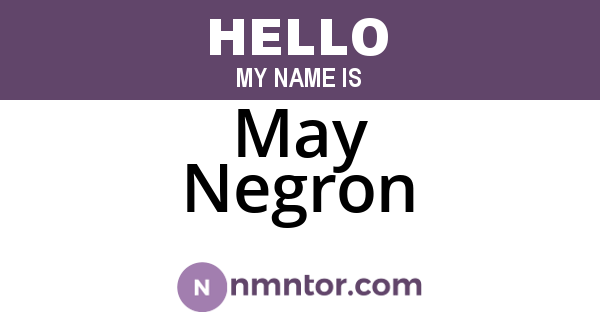 May Negron