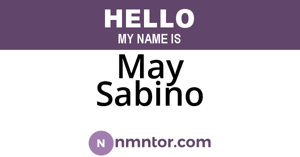 May Sabino